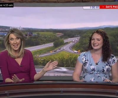 Thumbnail for Olivia Jaquith Anchors WRGB Albany News After Water Breaks On Air