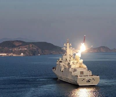 Thumbnail for North Korean Destroyer Slides Off Shipyard, Kim Rages at âCriminalâ Blunder