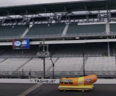 Thumbnail for Slaw Dog, New York Dog Speed Wienermobiles at Indy Wiene 500 Friday